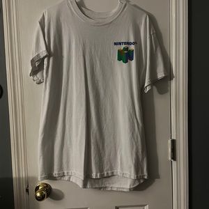 White Nintendo 64 shirt. Worn once. Pretty soft. Might need a shirt under.